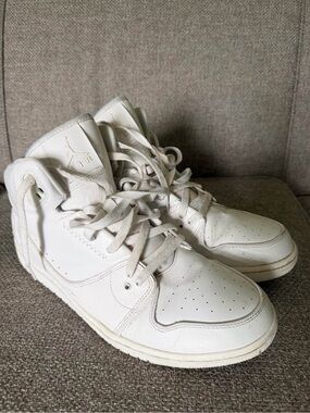 Jordan White High-Top Sneakers with Jumpman Emblem